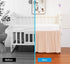 (28 52 14) Inch Crib Ruffle Bed Skirt Microfiber Nursery Bedding Skirt for Baby Girls x x - Blush Solid
