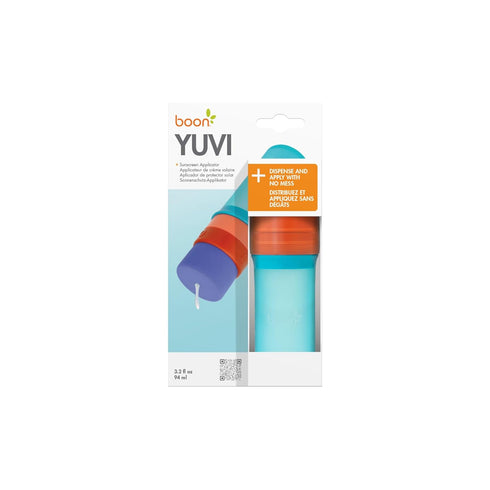 Summer 3 Oz 1 Count Boon Yuvi Sunscreen Applicator for Kids - Refillable and Spill Proof Kids Sunscreen Brush with Soft