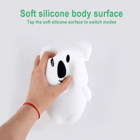 Setting Large Koala Night Lights Kid Bedside Bedroom Light, Nursery Moon lamp, Portable Color Changing Care Lamps