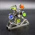 Ferris Wheel Fidget Spinner - Kinetic Desk Toy with Stand, Metal Stainless Steel, High Speed Colorful Marble Rainbow,