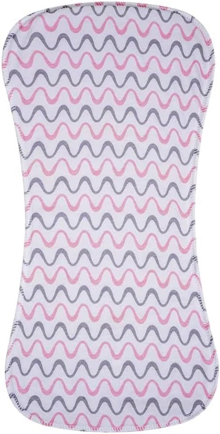 Gelisite 6 Pack (Pink02) Cotton Baby Burp Cloths Extra Absorbent Soft for Baby Boys and Girls