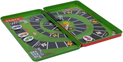 The Purple Cow Magnetic Travel Car Race Game, Fun Game for Kids & Adults, Airplane & Quiet Games