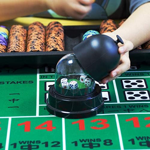 Gikfun Automatic Lucky Dice Roller Cup Set with 5 Dices for Family Party Games EK1883