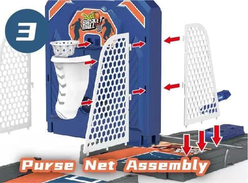 Basketball Shooting Game Toy, Desktop Table Basketball Games Set with Court, Move Basket, Light and Score Toy
