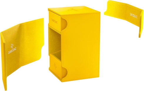Gamegenic Watchtower 100+ XL Convertible Deck Box, Double-Sleeved Card Storage, Holds Up to 100 Cards, Yellow Color