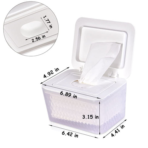 Umtiti Container(WH,BN+2Panda) Wipes Dispenser & Wipes Pouch/Tissue Bag, Wipes/Tissue Case with Moisture Seal Secure