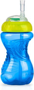 Nuby No-Spill Sippy Cup with Flex Straw for Boys, 10-Ounce Bottles, 3-Pack
