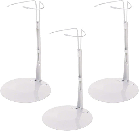 Doll Stand 3101 - Kaiser White Stand for 15" to 20" Chubby-Waisted Dolls, 3-Pack