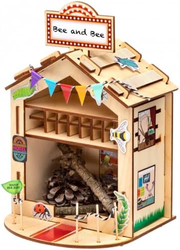 PlayMonster Craft-Tastic Make A Bug Hotel, DIY Nature Craft Kit for Ages 4+ with Stickers
