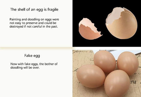 20 PCS Plastic Fake Eggs for DIY Easter Eggs, Painting and Realistic Egg Projects