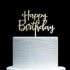 Happy Birthday Cake Topper - Birthday Party Decorations, Mirror Gold Acrylic