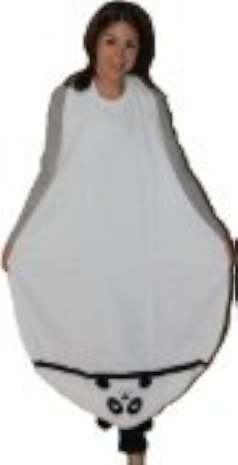 Frenchie Mini Couture Extra Large Hands Free Absorbent Hooded Towel, Panda,