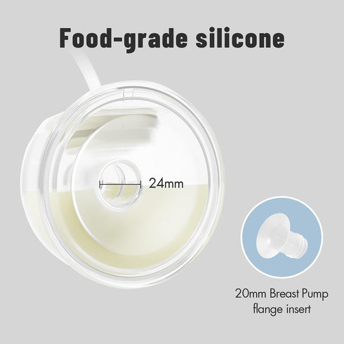 24 mm 20mm 15 oz 420 ml, 2 Phanpy Wearable Breast Pump Milk Collector Cup, New Cup Parts, Original Phanpy Breast Pump
