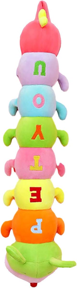 Multicolor Caterpillar Stuffed Animal - Big Hugging Pillow Plush Toy, 35.4inch