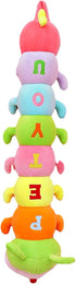 Multicolor Caterpillar Stuffed Animal - Big Hugging Pillow Plush Toy, 35.4inch