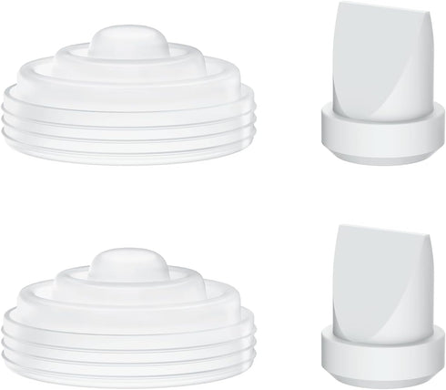 Wevedk 4 Pack M5 Pump Parts, 2ps Red Duckbill Valves and 2pcs Silicone