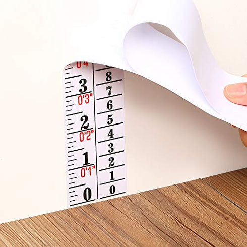 Tatuo Growth Chart Wall Labels, Height Indicator Tape Ruler Decor, Adhesive Ruler for Home Room Measuring, White