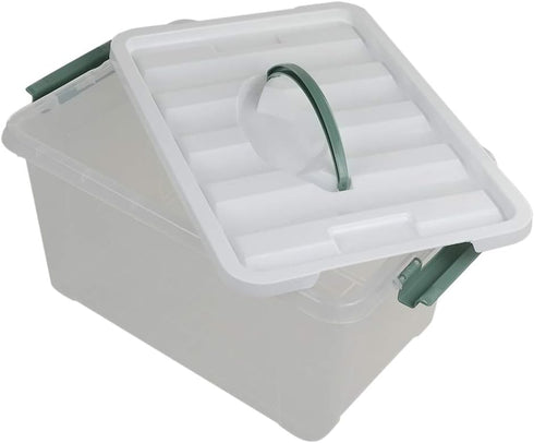 Saedy 14 Quart Latching Box - Clear Plastic Storage Bin with Lid and Handles