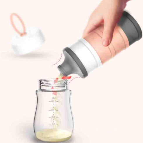 Kaptin Free,4 Formula Dispenser,Non-Spill Portable Stackable Baby Milk Powder Dispenser,Snack Storage Container,BPA