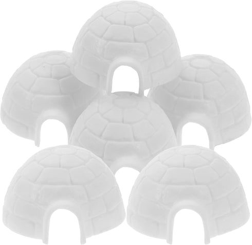 Zerodeko 6 Pcs Igloo Figurines Set - Realistic Miniature Arctic Igloo Toys for Kids Playset