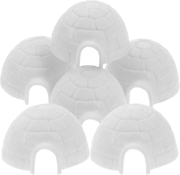 Zerodeko 6 Pcs Igloo Figurines Set - Realistic Miniature Arctic Igloo Toys for Kids Playset