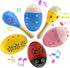 Wooden Easter Eggs Shakers Toys, Maracas Kids Hand Percussion Shakers for Party Favors, 4 Pack Easter Eggs with Shaker