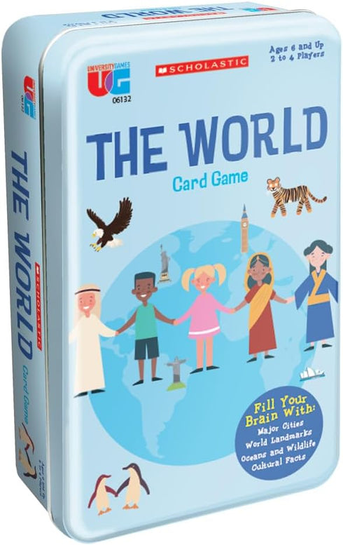 University Games Scholastic The World Travel Card Game, Perfect for Summer Learning for Kids, Ages 6 and Up