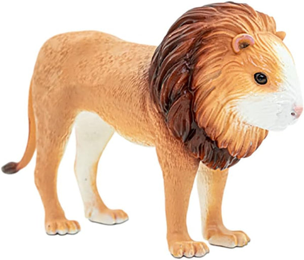 Randimals Lion Figurine Toy - 5” Premium Hard Rubber Animal Action Figure for Adventure & Imagination