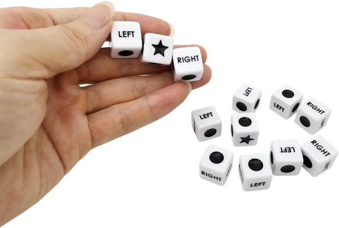 Ahoper 12 16mm Right Left Center Dice Only Dices Prime Dice Game six sided Standard Size, Easy to Grip