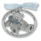 Sweet Teddy Bear Crib Medal for Baby Boy, 2-1/2" Pewter Finish - Christening/Shower Gift