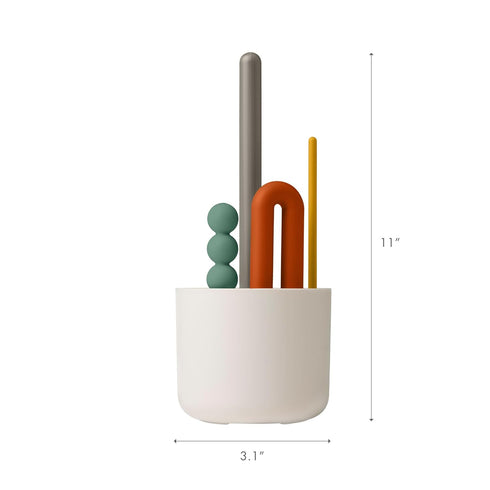 Set 4 Count Boon Mod Baby Bottle Brushes - Includes Bottle Cleaner Brush, Straw Cleaner Brush, Nipple Brush and Detail