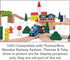 Orbrium Toys 100 Piece Triple Loop Wooden Train Set Track - Fits Thomas Brio