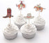 iMagitek 48 Pack Western Cowboy Cupcake Toppers for Birthday Party, Baby Shower Decorations