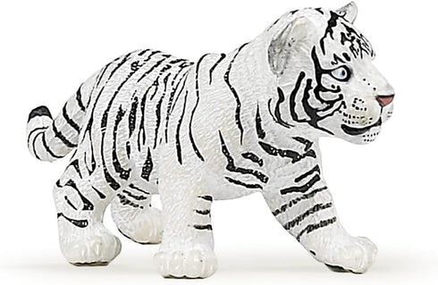 Papo Hand-Painted Wild Animal Kingdom White Tiger Cub - 50048 Collectible for Children