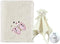 CREVENT Soft Cozy Baby Blankets + Security Blanket Set with Gift Bag, Newborn Essentials (Ivory)