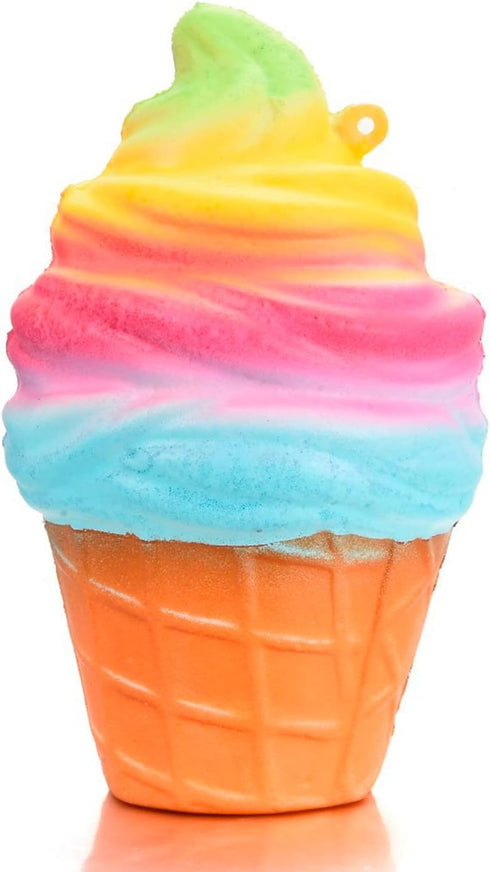 Squishy Fidget Item - Cute Small Ice Cream Squishy - Stress Relief Party Favors Fidget Tool Keychain