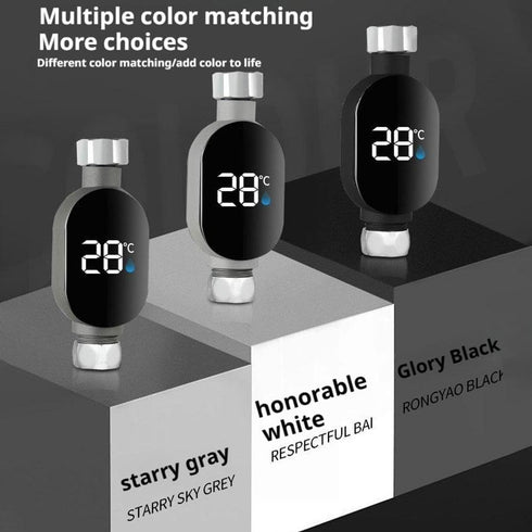 Generic 0-99c Shower Temperature Meter Thermometer High-Precision Led Display for Safe Comfortable Bathing Black
