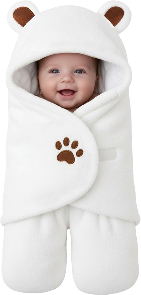 0-4 Lilian&Gema Swaddles for Newborns, Baby Swaddle Blanket for Newborn Months, Cute Bear Swaddle Wrap for Baby Boys
