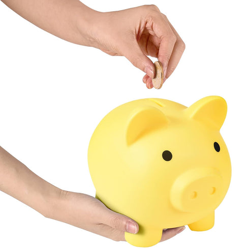Large Piggy Bank, Unbreakable Plastic Money Bank for Girls and Boys, Practical Gifts for Birthday, Easter, Christmas