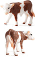 Realistic Farm Cow Model Figure Toy Set, Cow Figurines Collection Playset with Farm Keepers for Educational Learning