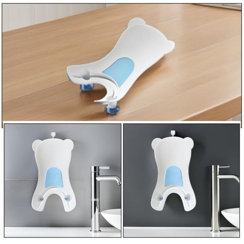 Totority Baby Wash Basin Ergonomic PP Material Newborn Toddler Portable Foldable Potty for Comfortable Bathing & Face