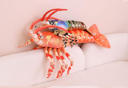 GracesDawn Plush Lobster Stuffed Animal, Australian Lobster Doll, 33.5 inch Long Red Plush Toy for Courage and Appetite