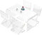 SAMCAMI Dollhouse Furniture, Transparent Acrylic Dining Table with Chairs for 1/12 Scale