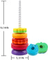 Spinning Stacking Toys,Spin Toys for Toddlers 1-3,Strong ABS Plastic,Rainbow Spin Tower,Autism Sensory Learning Toy,Suitable for Gifts for Boys and Girls