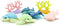 Iwako Deep Sea Animals Erasers, Turtle, Shark, Stingray, Coral Reef