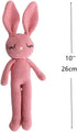 Moni's Choice Stuffed Animal Baby Bunny Rabbit Plush Knitted Doll Baby Sleep Toy Newborn (Pink)