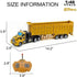 14" 1:48 2 3 4 5 RC Dump Truck with Trailer - Mini Semi Truck Toy with Rechargeable Batteries, Remote Control Car