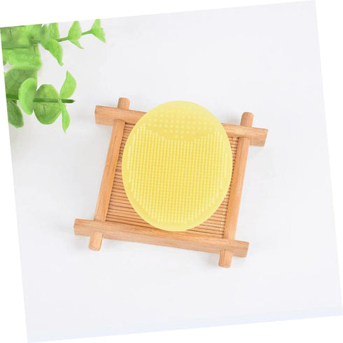 Set HANABASS Newborn Baby Hair Brush Wool Brush Wooden Comb Silicone Scrubber for Gentle Grooming