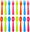 16 Pcs Kids Utensils Set - Reusable Plastic Forks and Spoons, Durable Toddler Silverware Cutlery for Lunch Box, BPA Free