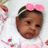 Pinky Lifelike 20 Inch Black Reborn Baby Doll, Soft Body Realistic African American Cloth Body Toy for Kids Age 3+